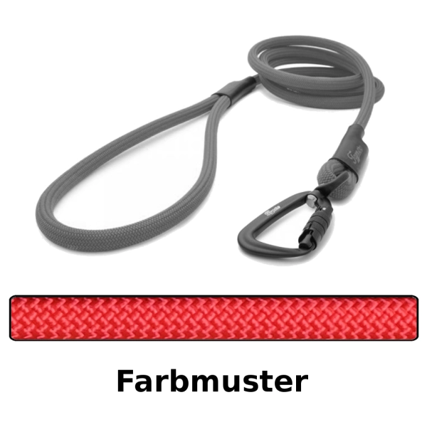 klassische Hundeleine TWIST - M - 175cm - rot
